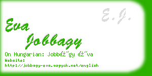 eva jobbagy business card